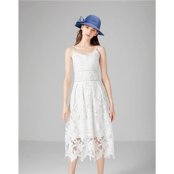 Women Organza Derby Church Wedding Hat - Picture 2 of 6